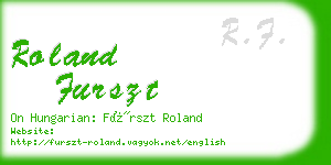roland furszt business card